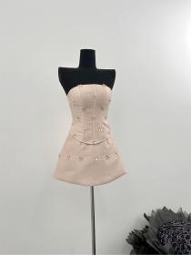 Korean style Summer Sexy Strapless top+Short skirt 