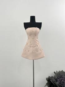 Korean style Summer Sexy Strapless top+Short skirt 