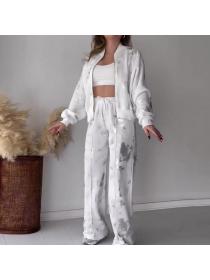 Korean style Casual Fashion Sequins Sweater+Long pants