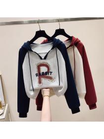 Simple style Casual Loose Hoodies for women