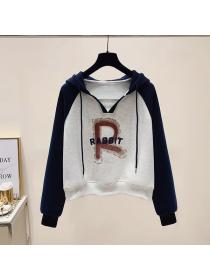 Simple style Casual Loose Hoodies for women