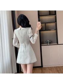 Korea style Autumn new Fake two dress for women