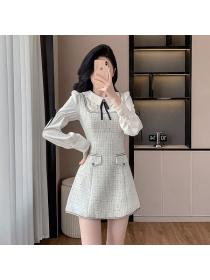 Korea style Autumn new Fake two dress for women