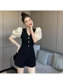 Korea style Autumn new Summer fashion Puff sleeve dress 