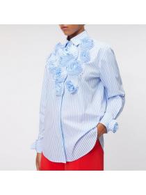 European style Autumn fashion Elegant Casual Matching Blouse