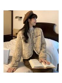 Korean style Winter fashion Warm Loose Short coat