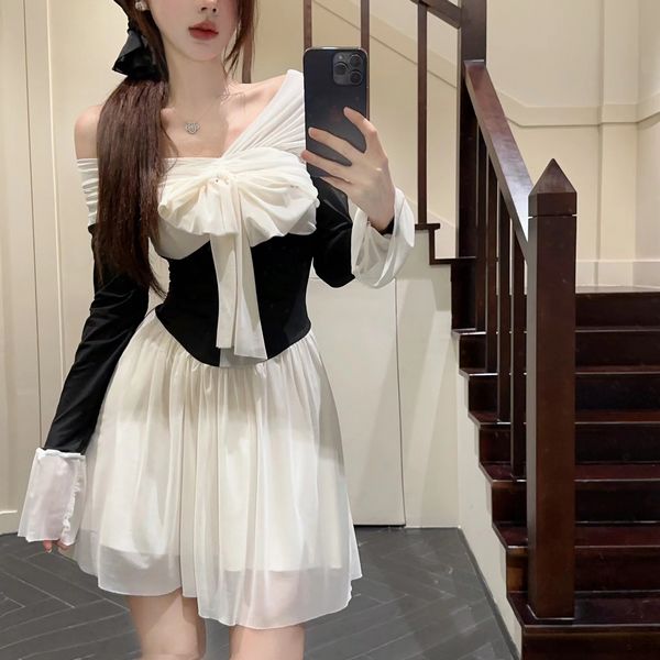 Korean style Summer fashion Sexy Off shoulder Dress