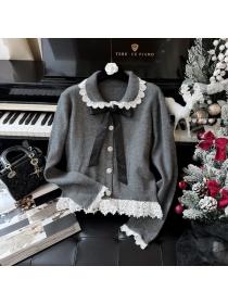 Korean style Winter fashion Knitting Cardigans