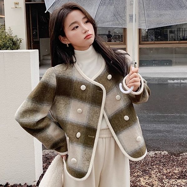 Korean style Autumn new Round collar Short coat