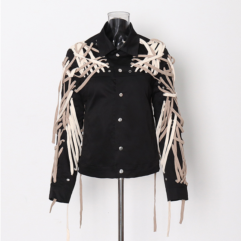 Lace Up Fashion  Short Coat