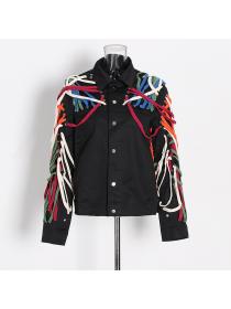 Lace Up Fashion  Short Coat 