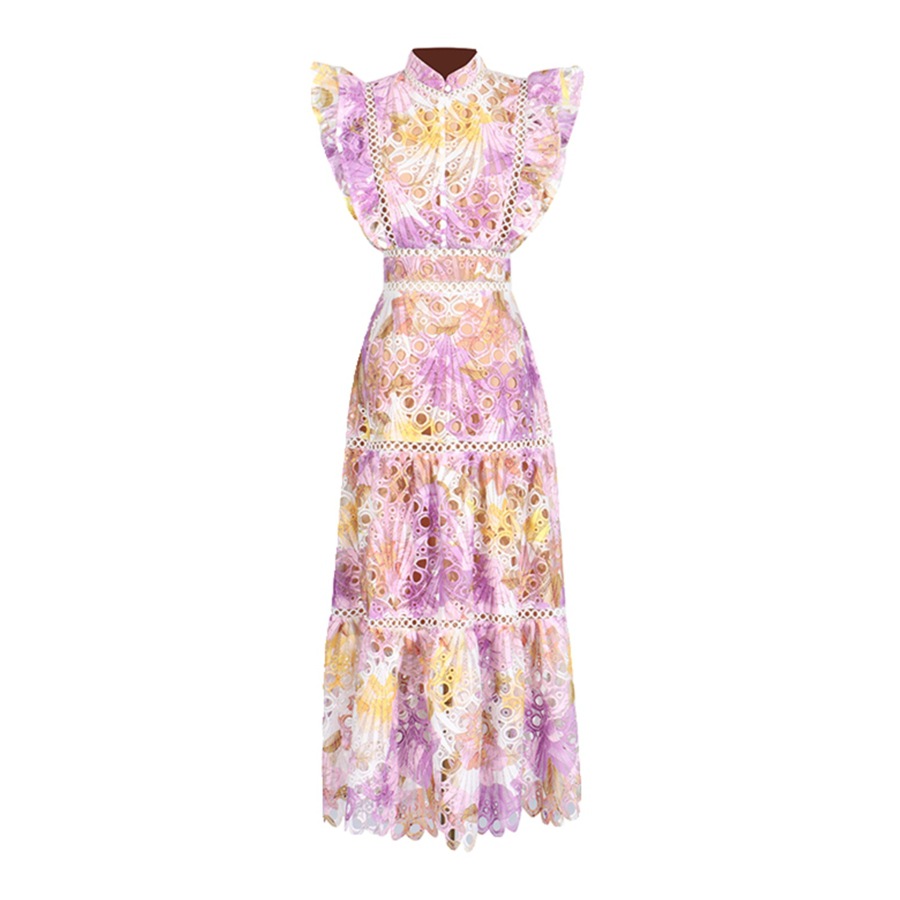 European Style Grace Fashion Hollow Out embroidery   Dress