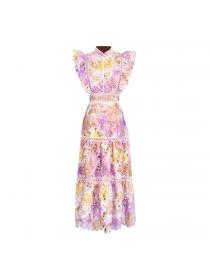 European Style Grace Fashion Hollow Out embroidery   Dress