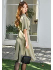 V  Collars Slim Show Waist Nobel Dress 