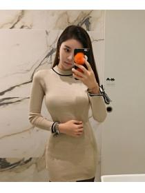 Korean Style Color Matching Knitting Dress