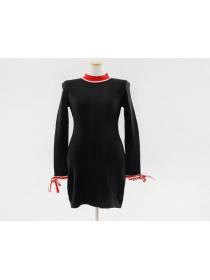 Korean Style Color Matching Knitting Dress