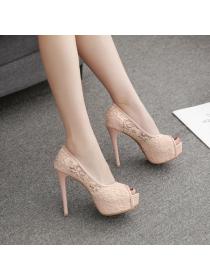 Fine-root high-heeled shoes platform for women