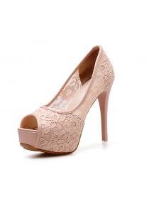 Fine-root high-heeled shoes platform for women