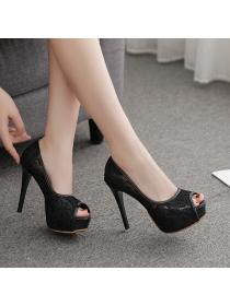 Fine-root high-heeled shoes platform for women