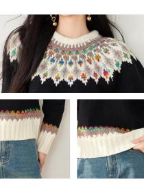 Retro autumn and winter lazy sweater for women