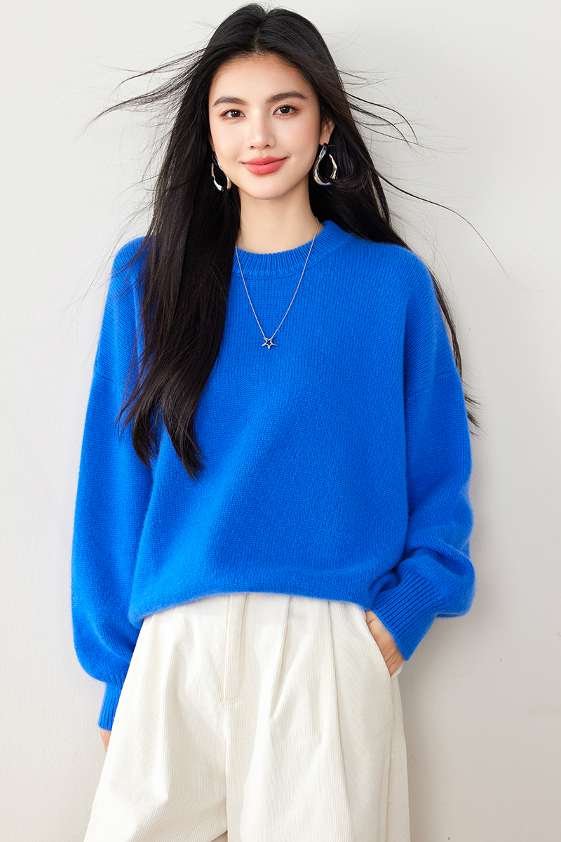 Temperament cashmere sweater show young tops for women