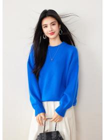 Temperament cashmere sweater show young tops for women