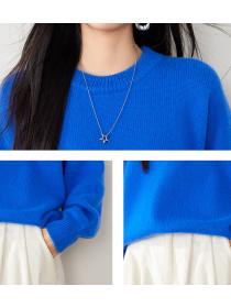 Temperament cashmere sweater show young tops for women