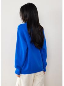 Temperament cashmere sweater show young tops for women