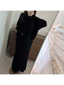 Korean style skirt sweater a set for women