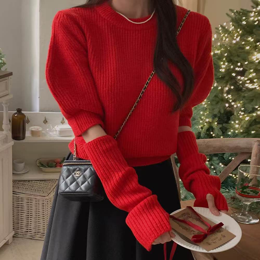 Korean style knitted niche bottoming shirt