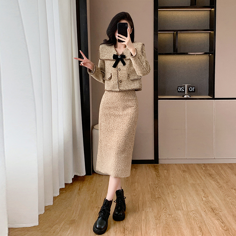 Autumn and winter clip cotton fashion coat 2pcs set