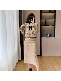 Autumn and winter clip cotton fashion coat 2pcs set