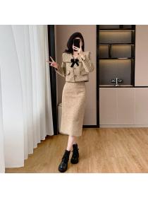 Autumn and winter clip cotton fashion coat 2pcs set