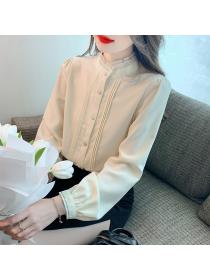 Niche all-match small shirt France style Western style tops