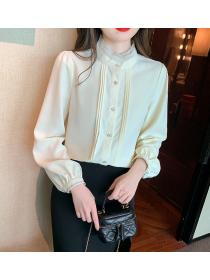 Niche all-match small shirt France style Western style tops