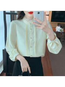 Niche all-match small shirt France style Western style tops