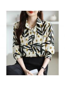 Long sleeve tops temperament shirt for women