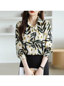 Long sleeve tops temperament shirt for women