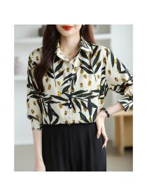 Long sleeve tops temperament shirt for women