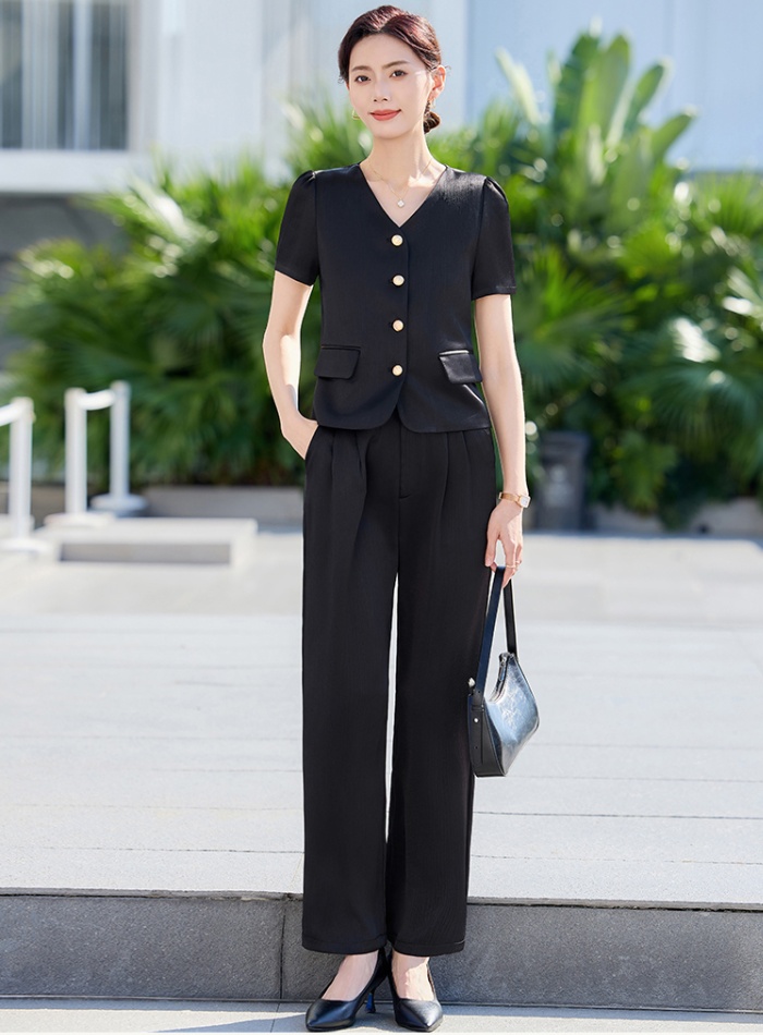 Temperament casual pants business suit 2pcs set for women