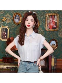 Unique Western style shirt maiden summer tops